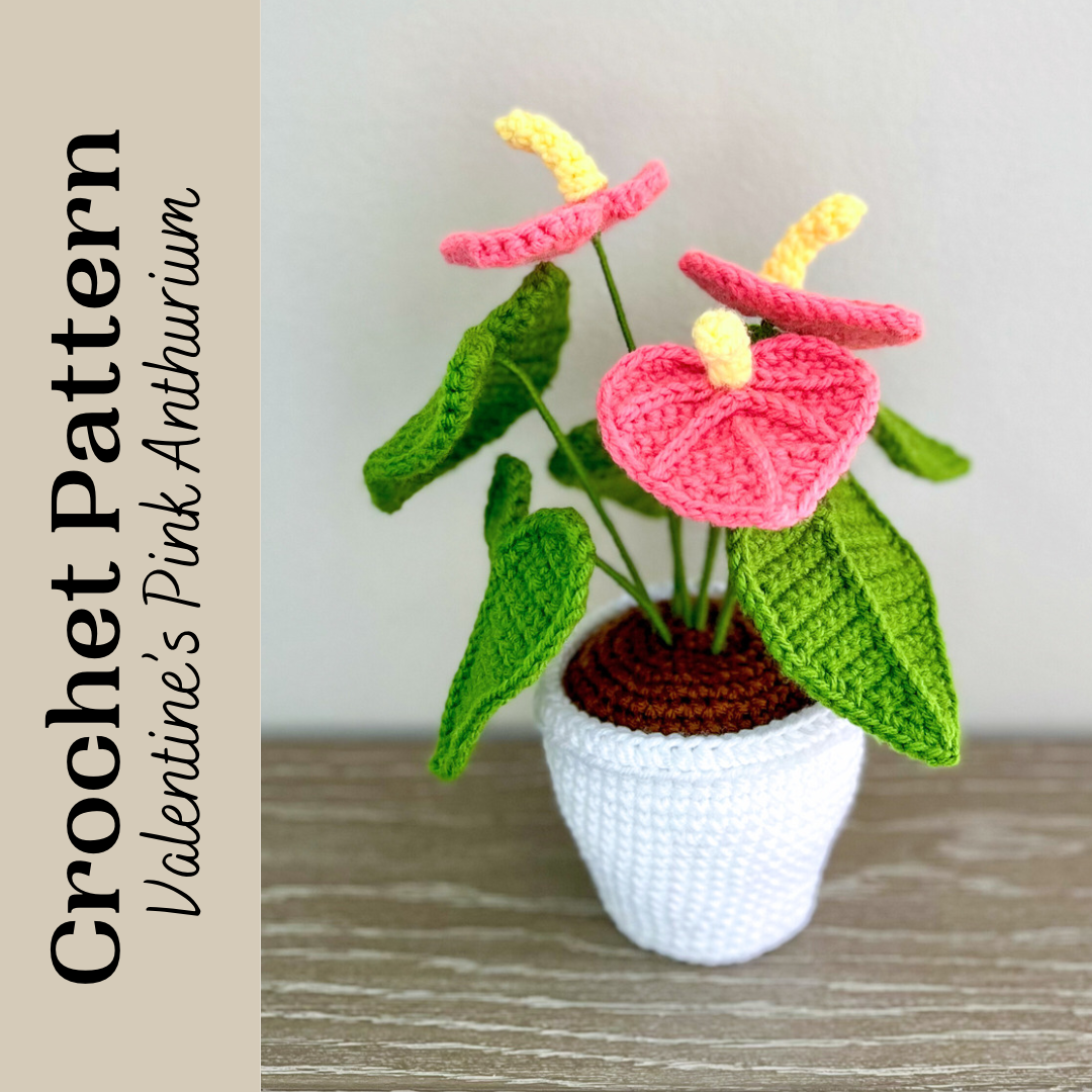 Valentine’s Pink Anthurium Crochet Pattern