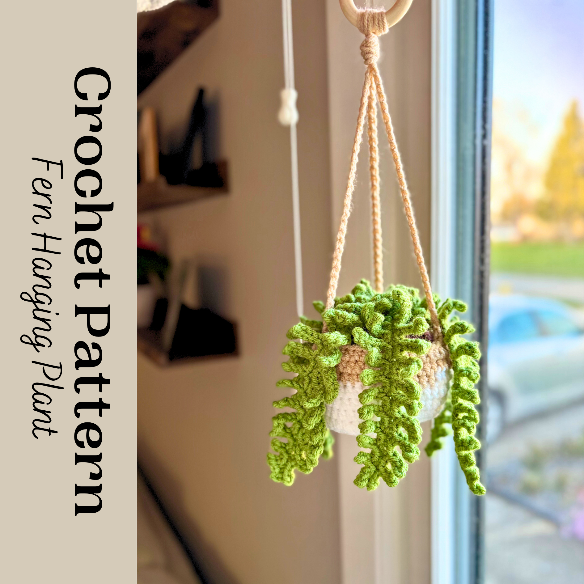 hanging plants corner Fern Hanging Plant Crochet Pattern – Squibble's Crochet Corner