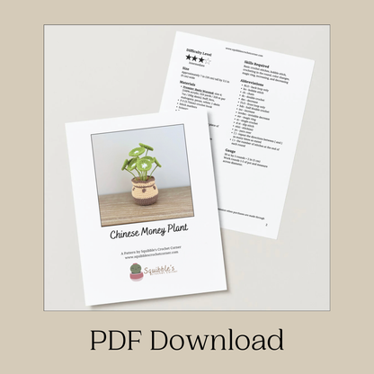 Chinese Money Plant Crochet Pattern