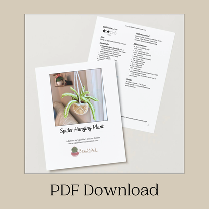 Spider Hanging Plant Crochet Pattern