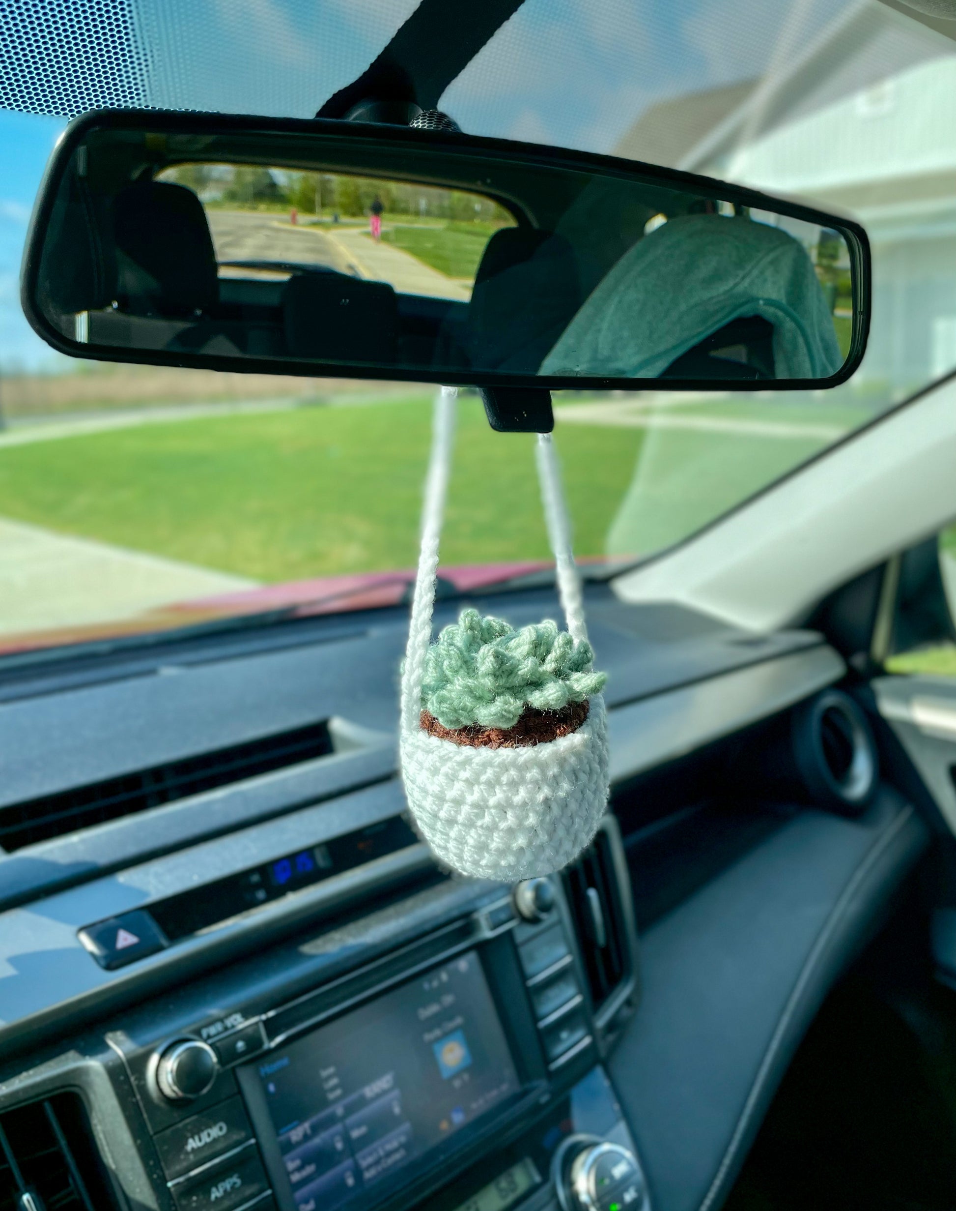 plant hanger for car Car Hanging Plants *MADE TO ORDER – Squibble's Crochet Corner