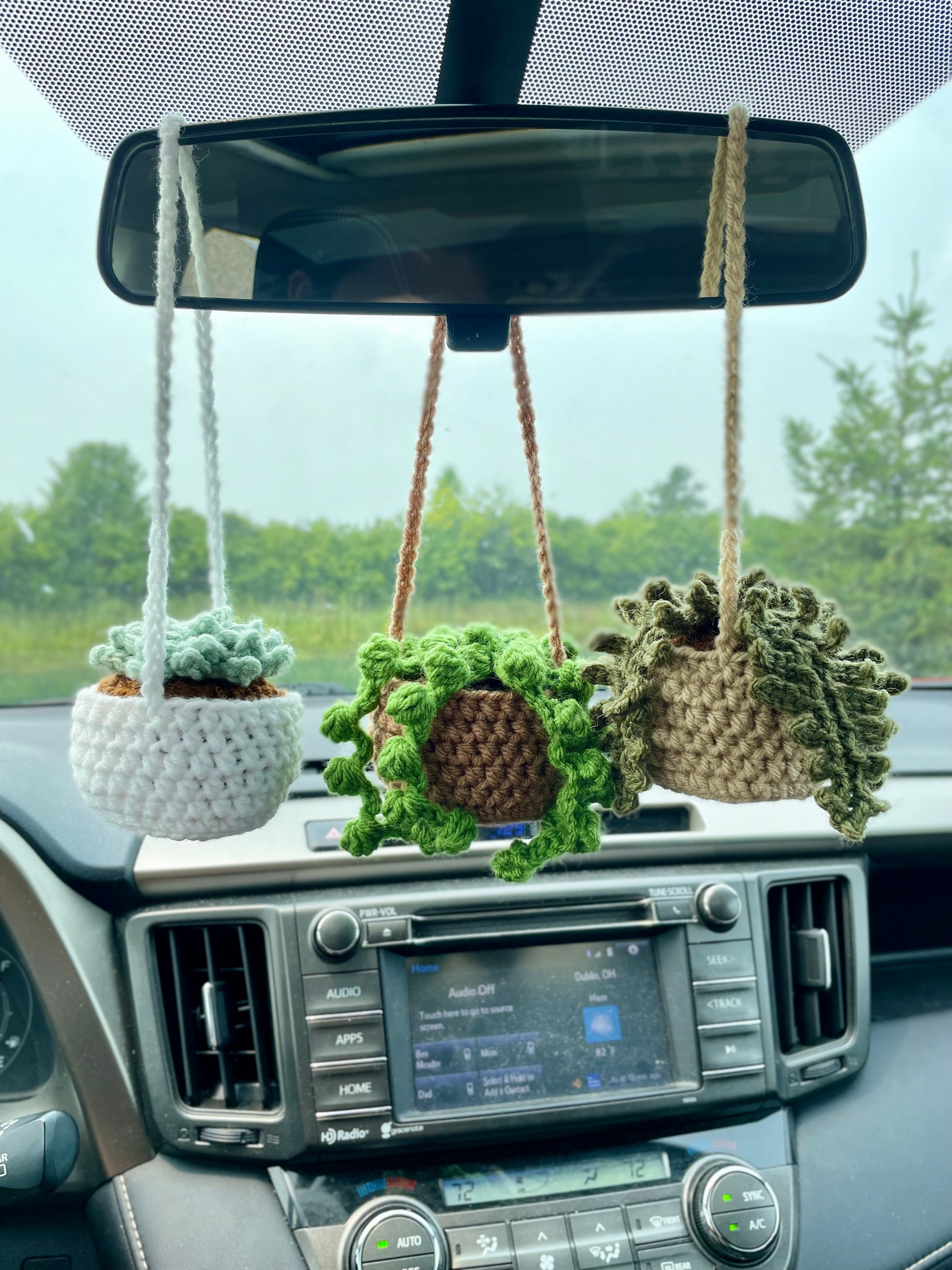 hanging plants for your car Car Hanging Plants *MADE TO ORDER – Squibble's Crochet Corner