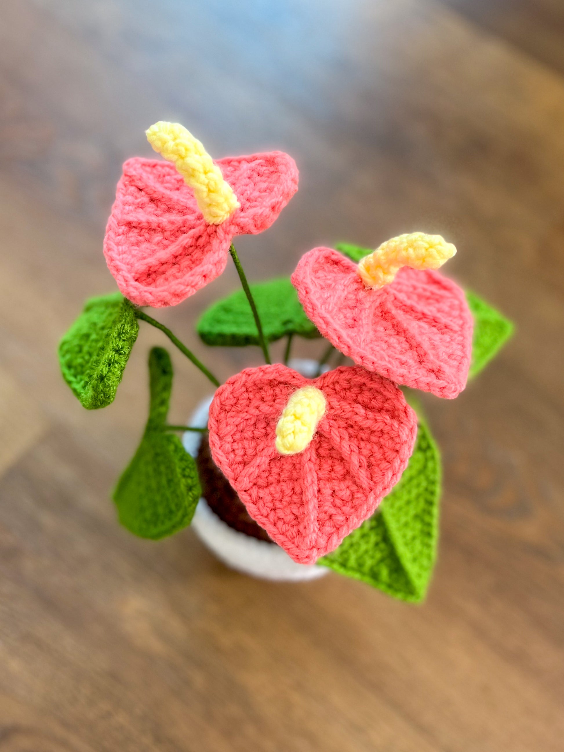 anthurium crochet Valentine’s Pink Anthurium Crochet Pattern