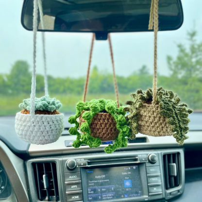 car air plant Car Hanging Plant Collection Crochet Pattern – Squibble's Crochet Corner